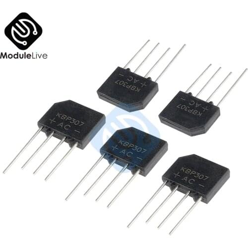 5PCS KBP307 3A/700V Rectifier Flat bridge Bridge Rectifier IC Diy