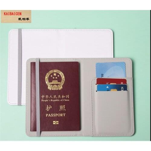 5pcs/lot Blank Sublimation Cover Passport Holder Ticket ID Card Bag Case Leather Wallet Style document holder heat transfer