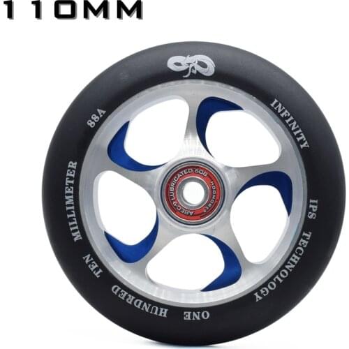 88A 110mm aluminium alloy CNC precise scooter wheel handcart tyre with durable PU heavy ruedas with ABEC-9 bearings 1 piece