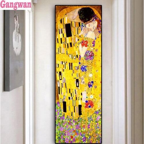 5D Diamond Painting full Square Round drill Classic Artist Gustav Klimt kiss Diamond Embroidery Picture Cross stitch large decor