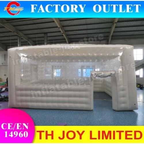 Free air ship to door!durable commercial white inflatable cube tent event booth inflatable party tent bubble booth