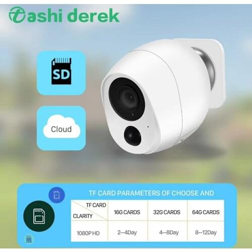 WiFi Camera 1080P HD Outdoor Low Battery Wireless Security Camera PIR Motion Detection Bullet Surveillance Night Vision Monitor