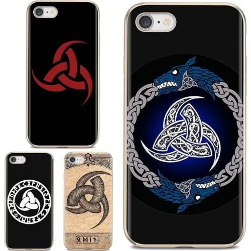 For iPhone iPod Touch 11 12 Pro 4 4S 5 5S SE 5C 6 6S 7 8 X XR XS Plus Max 2020 Viking warrior Triple Horn of Odin Soft Bag Case