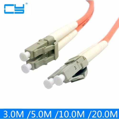 Dupla LC de fibra LC Patch Cord Jumper Cable MM Duplex modo Multi optica para a rede 3 m 5 m 10 m 20 m 10ft 16ft 33ft 66ft