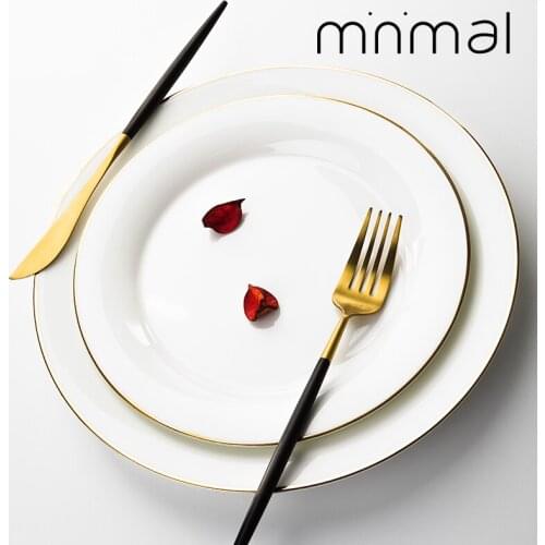 European style Western dishes ceramic home tableware restaurant luxury set features Mediterranean hotel decoration table