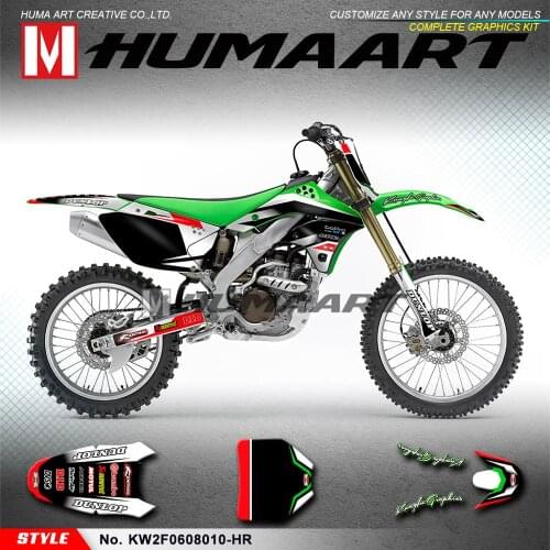 HUMAART Racing Graphics Waterproof Stickers Wrap for KX250F KX450F KXF250 KXF450 KXF 250 450 2006 2007 2008
