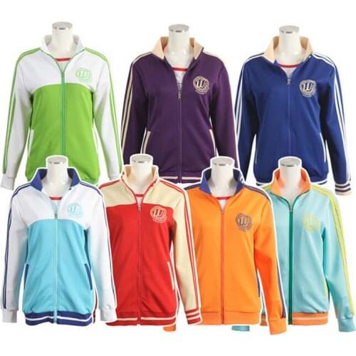 Umi maki girls love live cosplay costumes jacket LoveLive us SIF School Sports Wear coat Nozomi Tojo Eli Nico Rin Hoodie Jacket