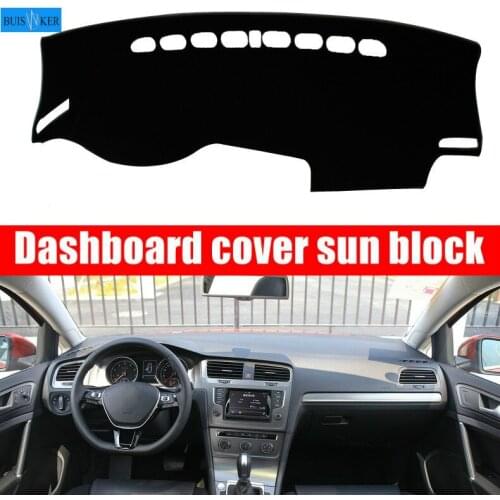 Car Dashboard Cover Mat Pad Dashmat Sun Shade Instrument Carpet Accessories For Volkswagen VW Golf 7 / Golf GTIR MK7 2013 - 2018