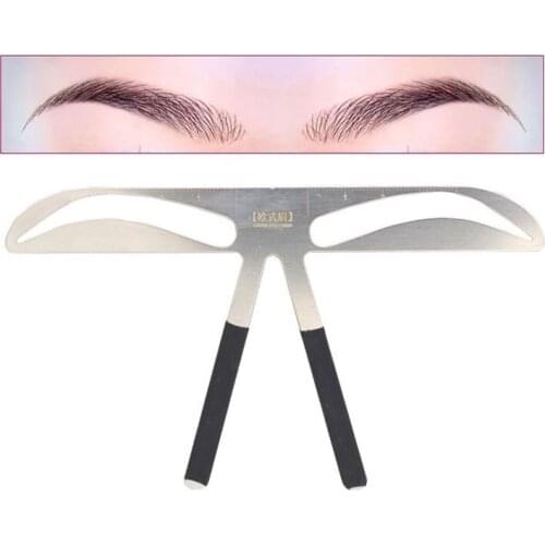 Meancere DIY Eyebrow Ruler Makeup Shaping Position Measure Tools Eyebrow Stencils Maquiagem Balance Beauty Tattoo Template