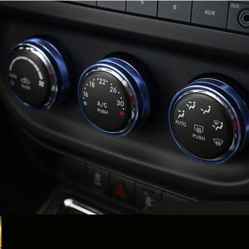 Metal Center Console Air Conditioner CD Knob Decorated Frame For Jeep Wrangler Compass Patriot AAA367