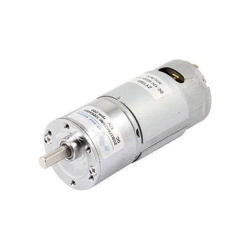 The Highest Quality 12V 6mm Dia Shaft High Torque Gearmotor 2 Pins Magnetic 200RPM Gearbox DC Gear Motor ZGB37RH