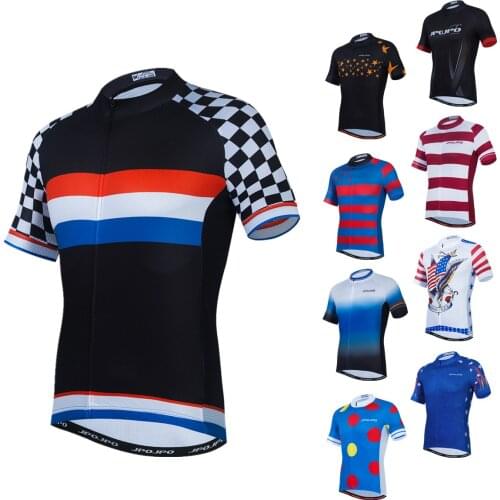 2021 Summer Mens Team Cycling Pro Jersey MTB Uniform Mountain Bike Clothing Quick Dry Bicycle Clothes Short Sleeve