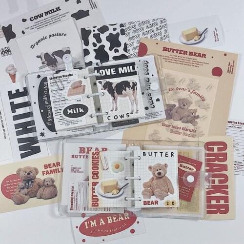 3kinds Butter Milk Kitchen Series Stickers DIY scrapbooking base collage mobile computer happy planner decoration stickers