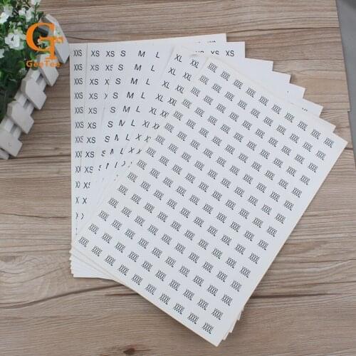 XS S M L XL XXL XXXL Round Self-adhesive Clothing garment Size Stickers, Garment Size Labels stick ,adhesive round size sticker