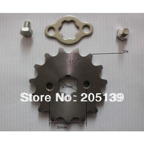 Motocross scooter 15 tooth 17MM sprocket tandwiel FOR 420 CHAIN lifan motor bse motorcycle MOTO PIT dirt ATV parts bike