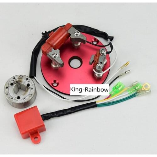 New Racing Stator Magneto Racing Inner Rotor CDI Kit Red For 110 125 140cc Lifan YX Pit Dirt Bike