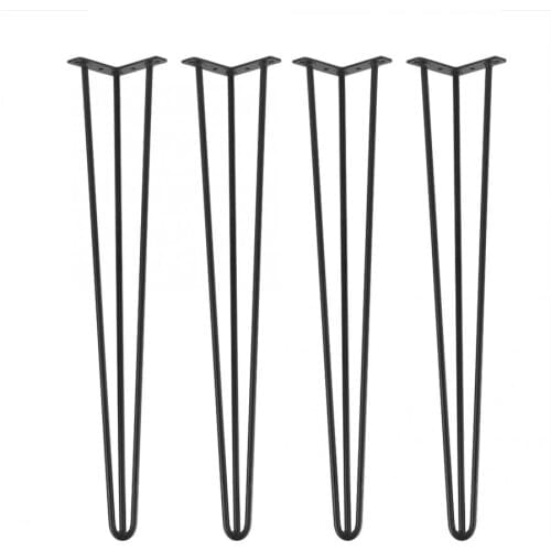 Furniture Legs 4Pcs/set 8/12/16/28/30inch Hairpin Legs Metal Table Desk Legs Solid Iron Laptop Desk Anti Scratch Fast Shipping