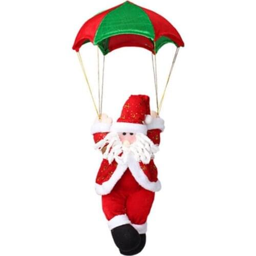 Parachute Santa Claus Christmas Decorations Outdoor Parachute Santa Claus Doll Pendant New Year Decor Ornaments