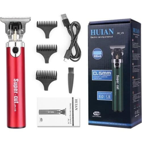 T9 USB Professional Hair Clipper Electric hair trimmer Cordless Shaver Beard Trimmer 0mm Hair Cutting Machine Men Barber Shop