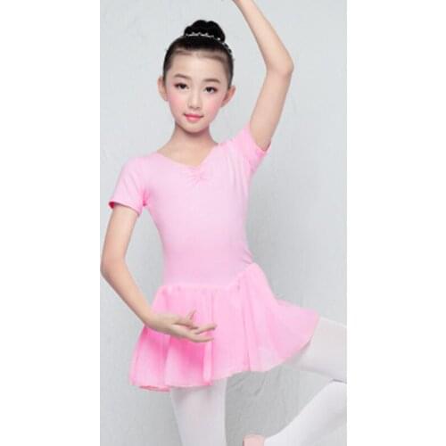 Spandex Long Short Sleeve Kids Ballet Dress Girls Butterfly Gymnastic Ballet Tutu Dresses Girls Gymnastics Dance Leotard Dress