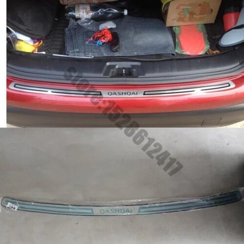 Stainless Steel External Ultra-thin Rear Bumper Protector Sill Trunk Guard Cover Trim For Nissan Qashqai J10 2007 - 2013