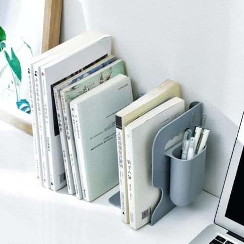 Retractable Book Support Stand Pen Holders Desk Bookends Organizer Adjustable Expandable Storage Desktop Rack Metal Bookshe D3R2
