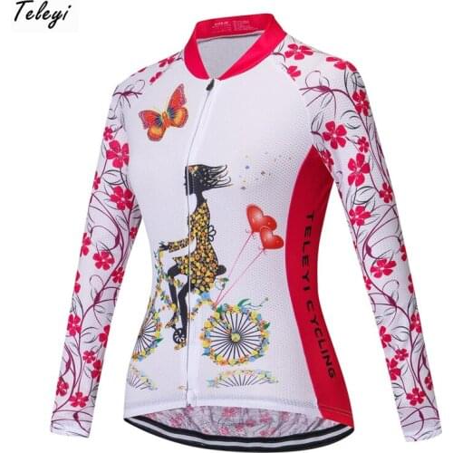 Weimostar Pro Team Polyester Cycling Clothing Racing Autumn Cycling Jersey Long Sleeve Women Breathable MTB Bicycle Bike Jersey