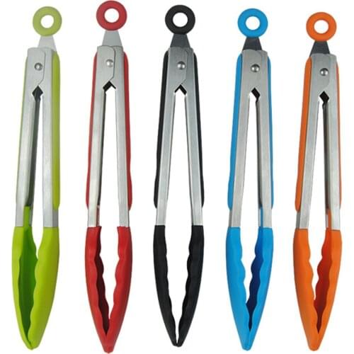 Barbecue Clip Portable Multifunctional Stainless Steel Clip Cooking Tongs for BBQ Frying Steak Fish Bread