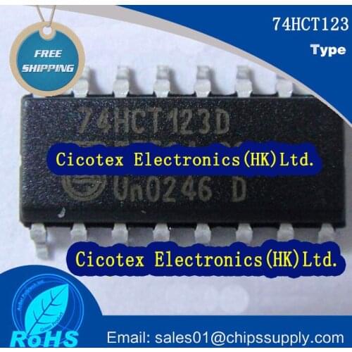 10pcs/lot 74HCT123 74HCT123D 123 SOP16 IC DUAL RETRIG MULTIVIB 16SOIC