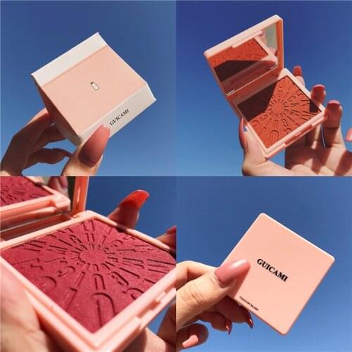 3 Colors Blush Peach Pallete Face Blush Mineral Pigment Palette Cream Blusher Face Red Shadow Cosmestics Highlight Powder