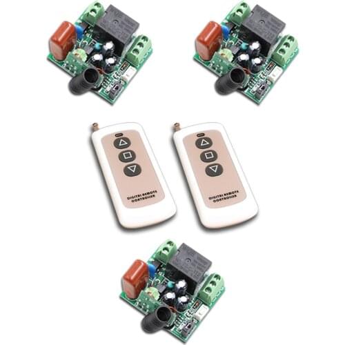 315Mhz/433Mhz Mini size 3 Receivers+2Transmitter RF 220V 4CH Wireless Remote Control Power Switch System For LED Light Lamp