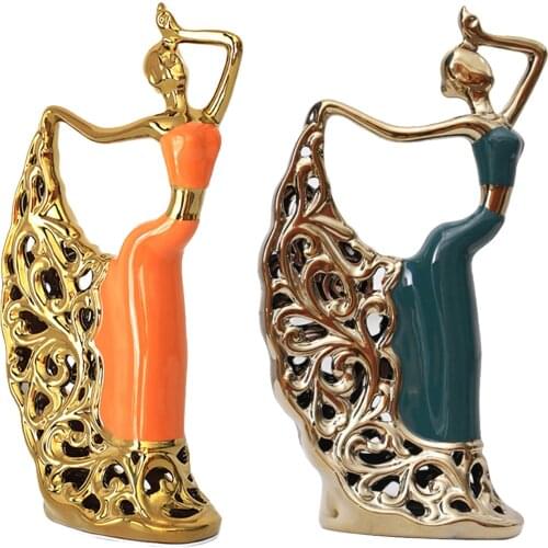 Abstract Art Dancing Sculpture White Pottery Model Nordic Desktop Decor