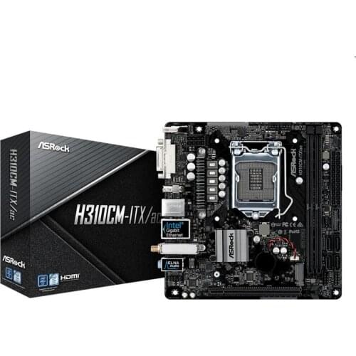 ASRock H310CM-ITX/ac Support NVME Motherboard Mini-ITX Intel 310 Chipset 4*SATA 6Gb/s USB 3.1/HDMI/ PD LGA 1151 Interface