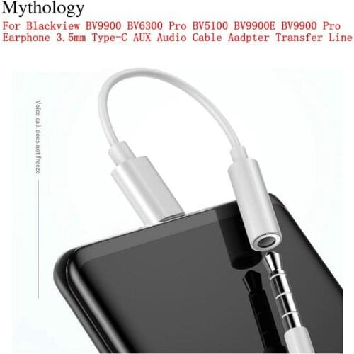 For Blackview BV9900 BV6300 Pro BV5100 Earphone 3.5mm Type-C AUX Audio Cable Converter Aadpter Transfer Line For BV9900E