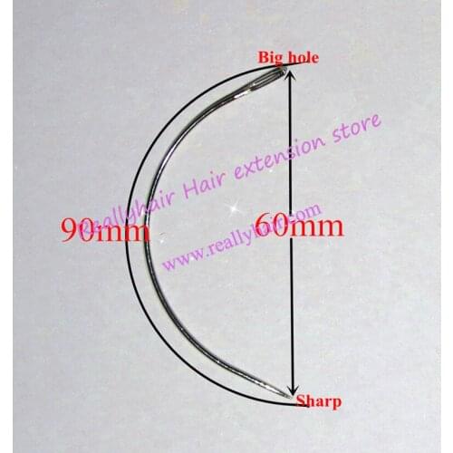 Free shipping Large C type Needle of Weaving / Human Hair Weft Extension Weaving Tools 12pcs/pack