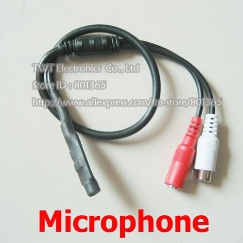 Free shipping DHL EMS 100Qty Mic Audio Microphone Cable Adapter for CCTV Security Camera