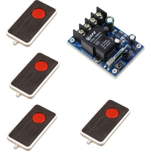 DC 12-48V 12V 24V 36V 48V 40A 1CH RF Wireless Remote Control Switch Relay Receiver Transmitter For LED Lamp Lights Door Motor