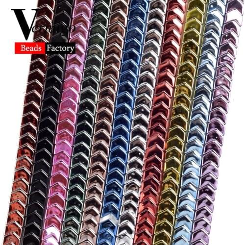 Natural Mineral Stone Arrow Shape Plating Hematite Beads For Jewelry Making 6*3mm 8*3mm Spacer Loose Beads Diy Bracelets 15inch