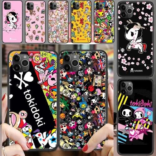 Japan brand tokidokies Phone Case Cover Hull For iphone 5 5s se 2 6 6s 7 8 12 mini plus X XS XR 11 PRO MAX black fashion bumper