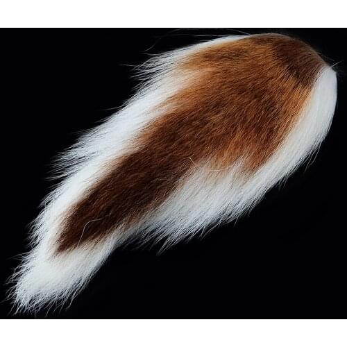 FISH KING 1Pcs Dyed Deer Tail Hair Fur Bucktails Buck Fly Tying Saltwater Flies Dry for Fly Fishing Material 6 Color