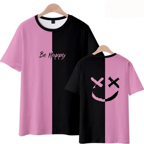2021 Smiling face lil peep 3D T Shirt men DJ Oversize O-neck Short Sleeve boys tshirt Tops kids Short Sleeve New tracksuit Tees