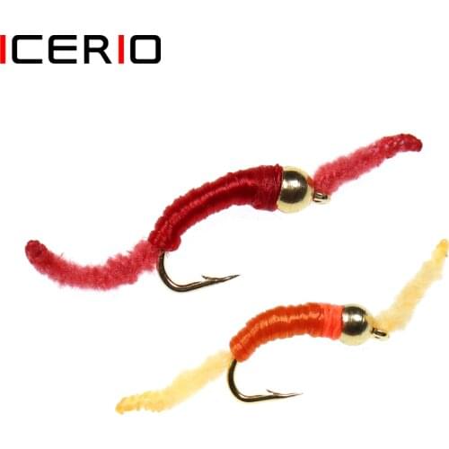 ICERIO 6PCS San Juan Worm Fly Fishing Trout Lure Baits