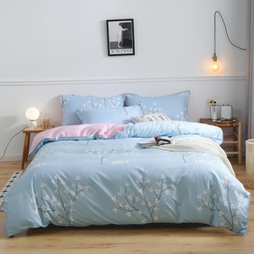 Thickened bedding set twin king queen size bedding set soft comfortable pure color AB surface luxury bedding set king size