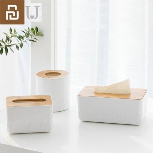 XIAOMI issue Box Bamboo Multifunctional Environmental Protection Napkin Holder Living Room Modern Home Decoration Accessories