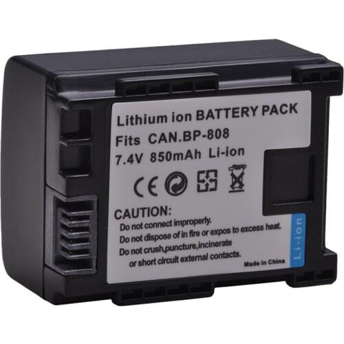 AsperX 1pcs BP-808 BP808 BP 808 Battery for CANON HG31 XA10 HF20 HF10 HF100 HF100E HG21 HG20 HFS200 HFS21 HF20 Battery