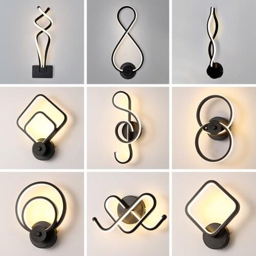 Nordic Minimalist Geometric Shape Wall Lamp Square Heart Living Room Tv Wall Dining Room Led Lighting Bedroom Bedside Lamp