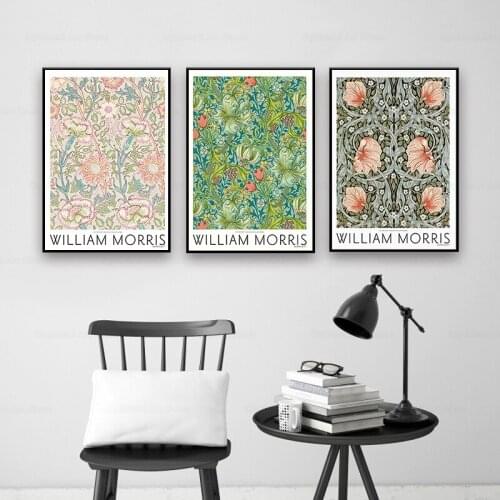 Modular Pictures Home William Morris Decoration Wall Art Modern Flowers Cute Canvas Prints Painting For Bedroom Poster