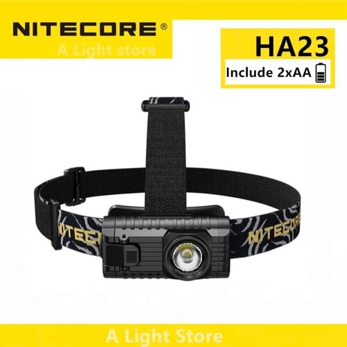 Original NITECORE HA23 Headlamp 250 Lumens Outdoor Headlamp Waterproof AA battery Portable Lightweight flashlight EDC