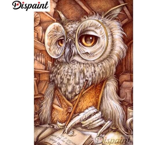 Dispaint Full Square/Round Drill 5D DIY Diamond Painting "Cartoon owl" 3D Embroidery Cross Stitch Home Decor Gift A10262