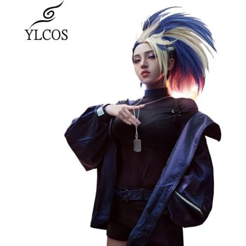 NEW LOL KDA The Rogue Assassin Akali Black Costume Cosplay Halloween Party Full Set